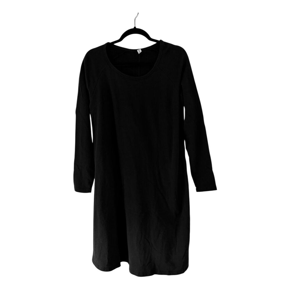 Love Hanna Andersson Dress Large Black Fleece Lined Long Sleeve Relaxed Tunic